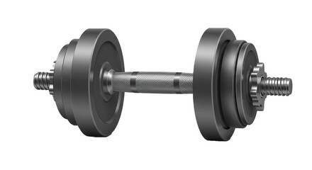 Naklejka premium Dumbbell weight lifting fitness equipment exercise strength training gym workout bodybuilding heavy metal on transparent background