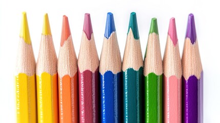 Colorful pencils arranged