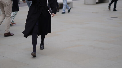 People walking casually, everyday life in the city