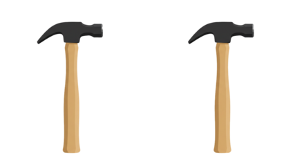 Isolated hammer tool vector illustration for carpentry construction and repair projects design 100 on transparent background
