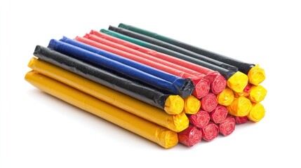 Colorful craft sticks bundled
