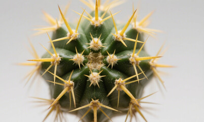 Close-up of a Cactus with Sharp Spines