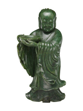 18th Century Chinese Jade Immortal Figure - Serene Carving