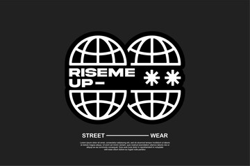 typography vector asset poster and tshirt printing for streetwear suitable for printing	