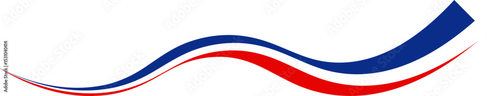 Poster Modern flowing ribbon in green, white, and red forming a smooth curved wave, representing unity, identity, and dynamic motion in abstract style