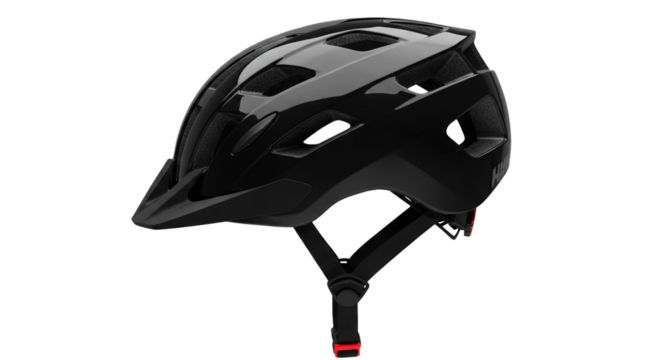 Buy black mountain bike helmet for men and women adjustable cycling helmet for road biking and mountain biking on transparent background