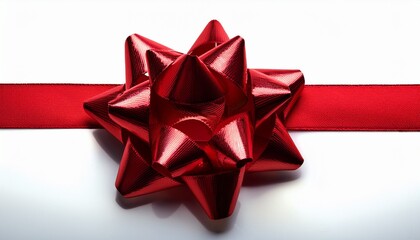 red gift bow