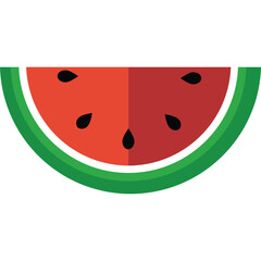 flat vector watermelon illustration