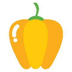 yellow paprika flat illustration