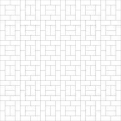 Seamless Vector Pattern of Boxed Basket Weave on White Background.
