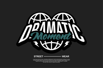 Obraz premium typography vector asset poster and tshirt printing for streetwear suitable for printing 