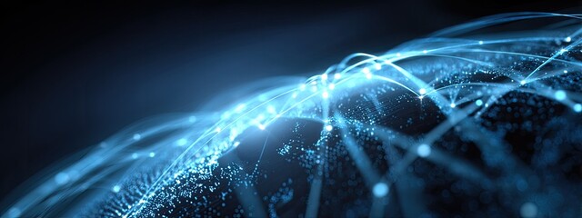 Abstract digital network globe