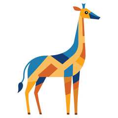 Abstract giraffe with long neck