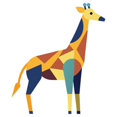 Abstract giraffe with long neck