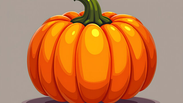 Halloween pumpkin on a web art illustration