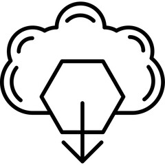 Cloud Egress Icon