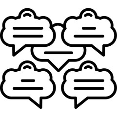 Cloud Natural Language Icon