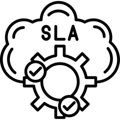 Cloud Service Level Agreement Icon