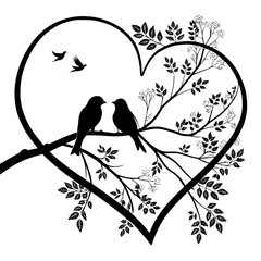 birds on a branch