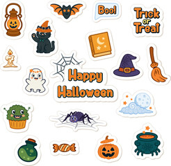 Vector cartoon clipart on the theme of Halloween