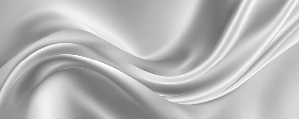 Obraz premium Smooth, flowing, light gray fabric drapes (1)