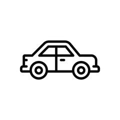 Simple Car Outline Icon Transportation Vehicle and Automotive Design