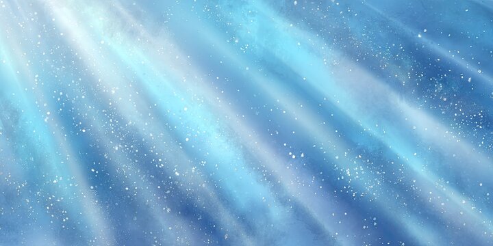 Light streaks through a pale blue ethereal landscape