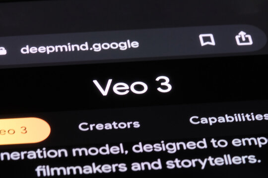 Shanghai,China-June 12th 2025: Veo 3 AI video generation model