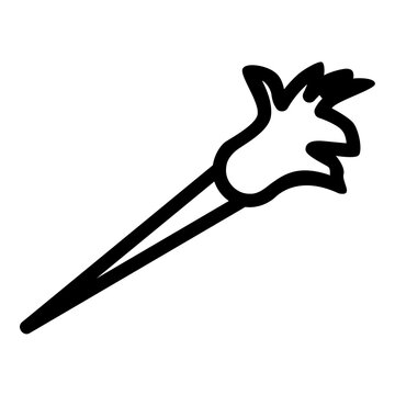 Frayed paintbrush