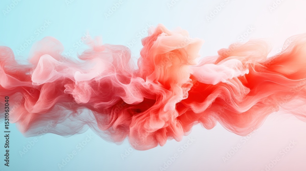 Poster a mesmerizing display of colorful smoke swirling and blending into beautiful patterns, evoking emoti