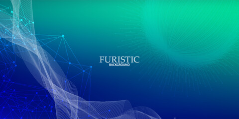 Digital technology speed connect blue green background, cyber nano information, abstract communication, innovation future tech data,vector eps10