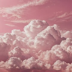 Pink Sky With Clouds