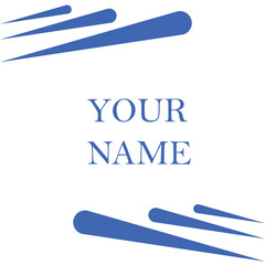 Abstract white background with blue design, business card design, theme with text