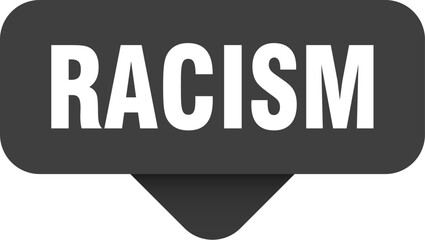racism sticker. racism sign on transparent background
