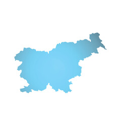 Map of Slovenia, sign silhouette. World Map Globe. Vector Illustration isolated on white background. Europe continent.