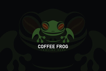 Frog and coffee logo design