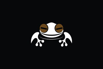 Frog and coffee logo design