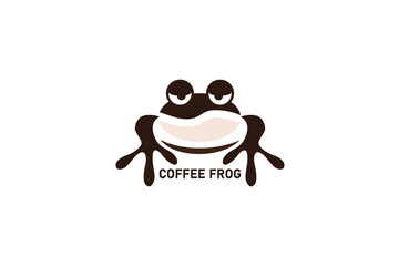 Frog and coffee logo design