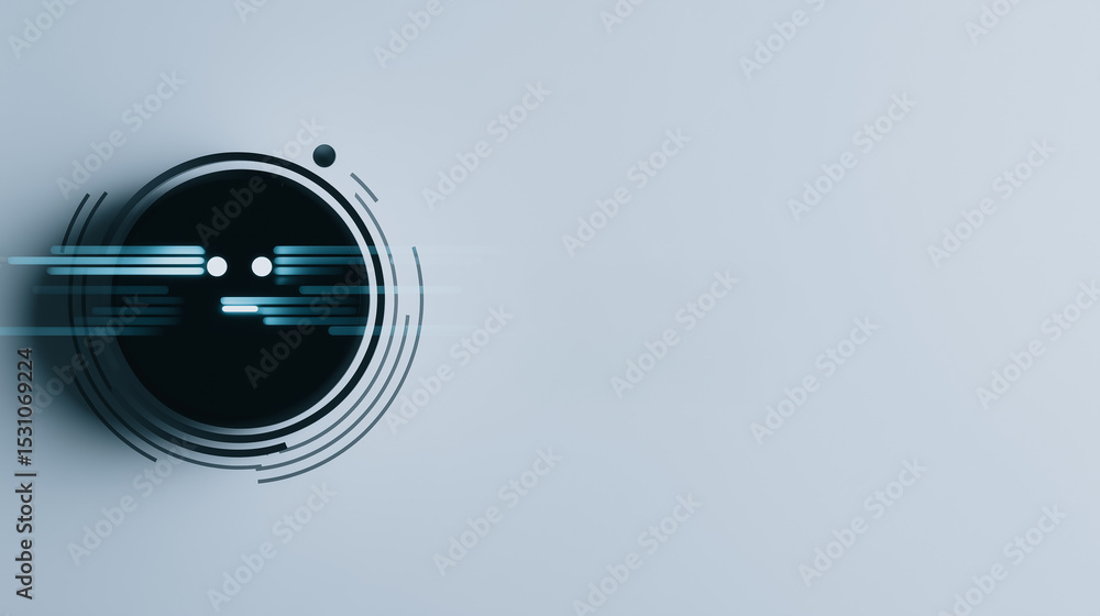 Poster tech abstraction: a visually captivating representation of technology's intricate design, featuring 