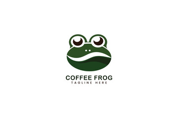 Frog and coffee logo design