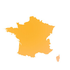 Map of France, sign silhouette. World Map Globe. Vector Illustration isolated on white background. Europe continent.