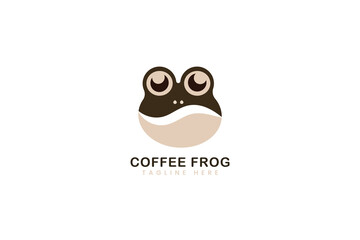 Frog and coffee logo design