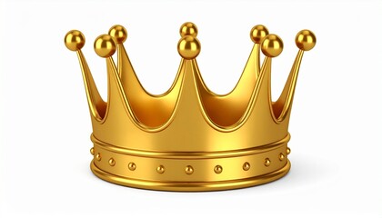 golden crown isolated on white