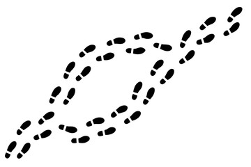 Intertwined Footprint Paths
