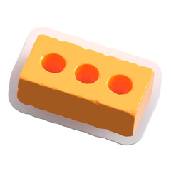 Brick 3D Icon Sticker