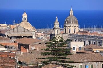 Summer view of Catania, Italy