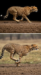 Obraz premium Cheetah in Dynamic Motion
