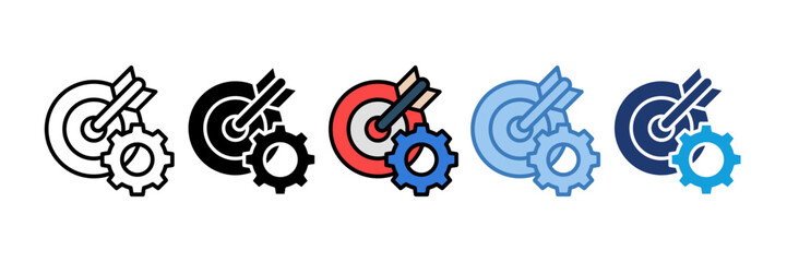 Goal Setting Icon Element For Design