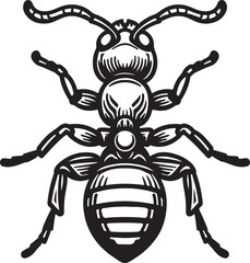 Ant Silhouette Vector Illustration