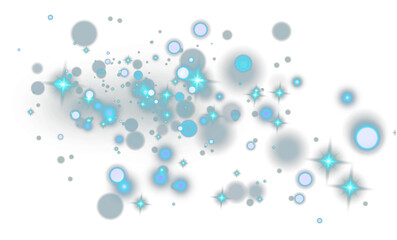 Abstract radiant overlay with luminous blue dust and glitter particles shimmer soft night fantasy dreamy neon glow celebration artistic fluid texture ethereal decorative elegance